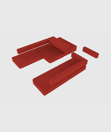 Upholstery for Goldfish 43 Ocean - Signal Red