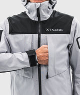 front view of the Open Ocean Jacket in grey